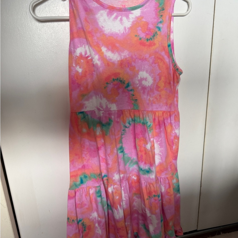 Vibrant Tie-Dye Sleeveless Dress